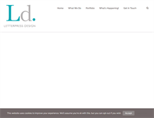 Tablet Screenshot of letterpressdesign.co.uk